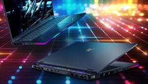 Diferentes modelos da linha Acer Predator Helios lado a lado Diferentes modelos da linha Acer Predator Helios lado a lado
