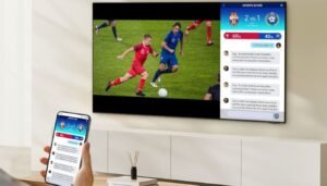 Comparação visual entre Samsung 55S90D, LG C4 e Sony A80L mostrando diferenças de cor e brilho Conveniência. espelhamento com o celular