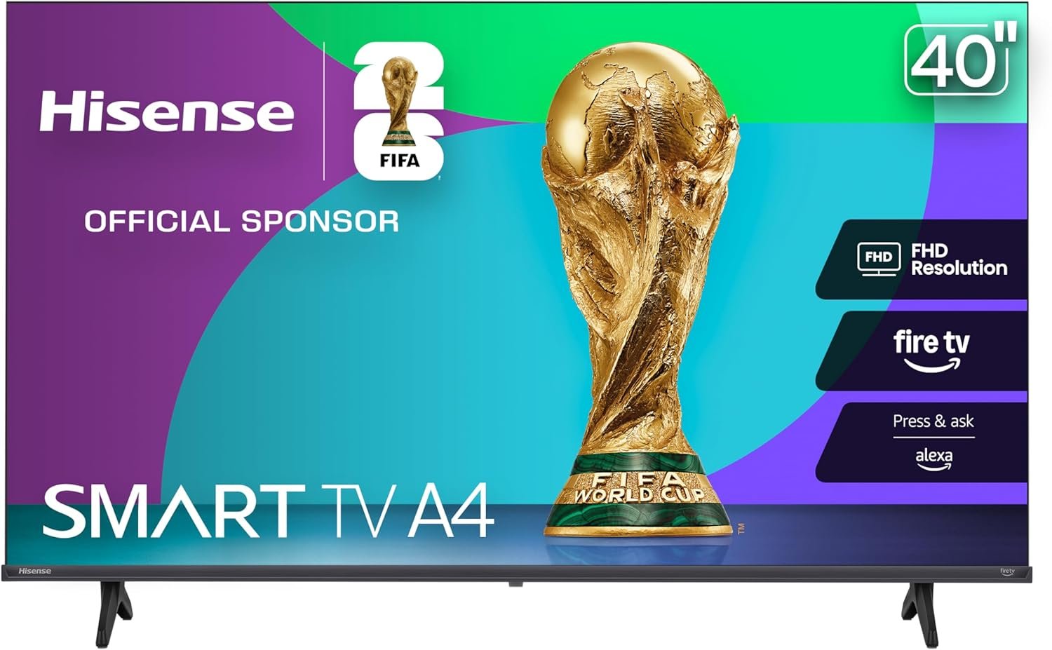 Hisense Smart Fire TV 1080p Classe A4 Series FHD 1080p (40A4NF, modelo 2025) - DTS Virtual: X, design de moldura fina, Alexa integrada