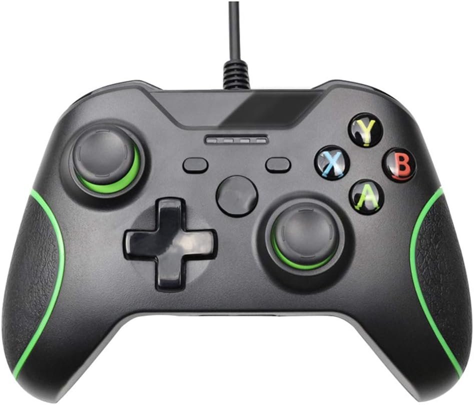 Controle com Fio para Xbox One com Vibração Dupla, de 3,5 mm para PC Windows 7/8/10 Xbox One, HNQH