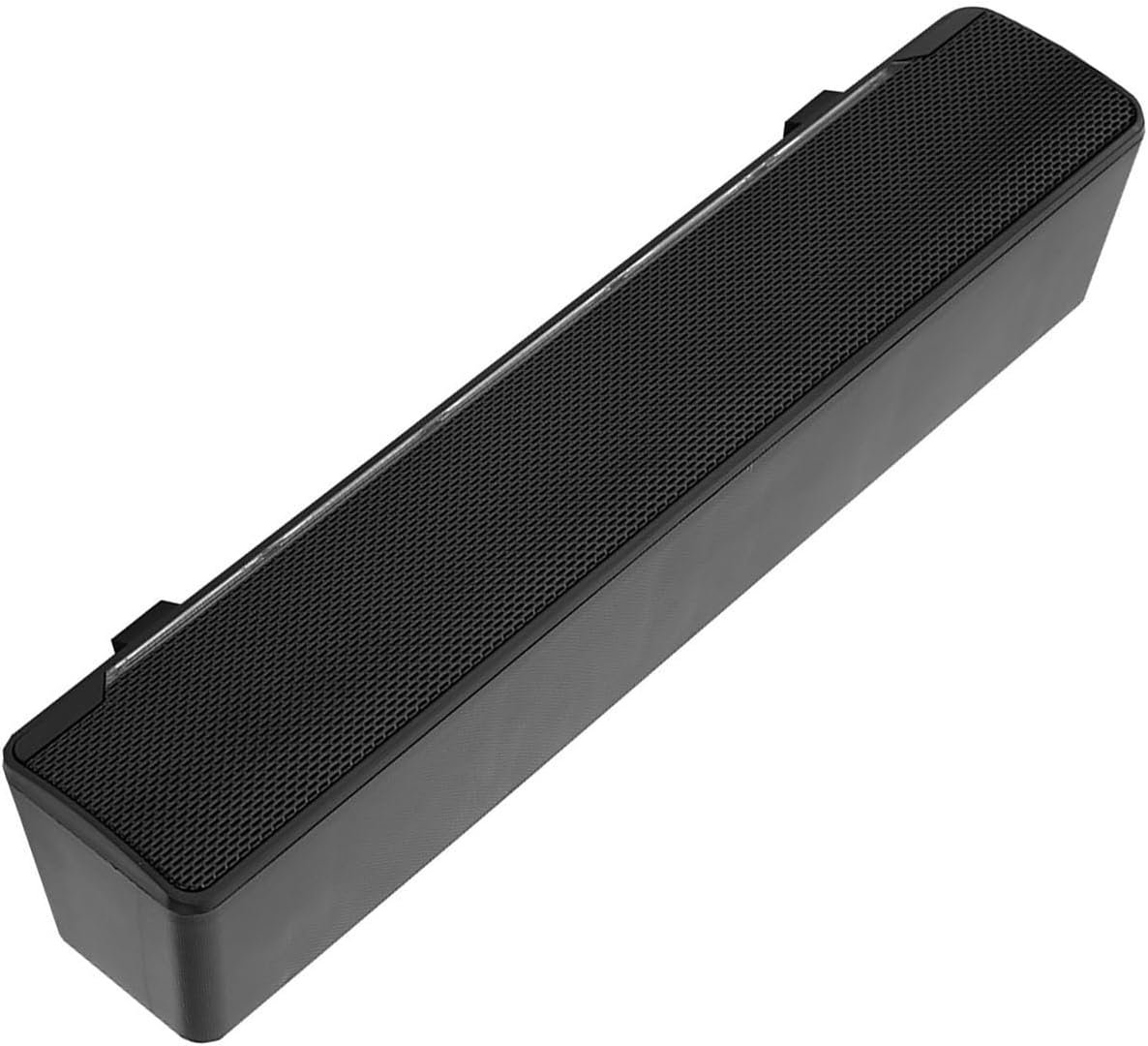Luocute USB Wired Soundbar, Barra de Som Estéreo Conveniente, Bonita, Leve, para Smartphones, MP4 (Preto)