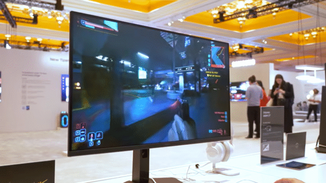 Monitor 6K 3D da Samsung exposto na CES 2026.