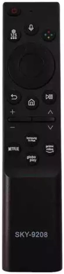 Controle Remoto Para Smart Tv Compatível com SAMSUNG 4K 8K QLED, OLED, Teclas de Atalho Netflix, SAMSUNG TV PLUS, Prime, Tv Plus, Globoplay (Tecla de comando de voz não funciona) -TONSHOP