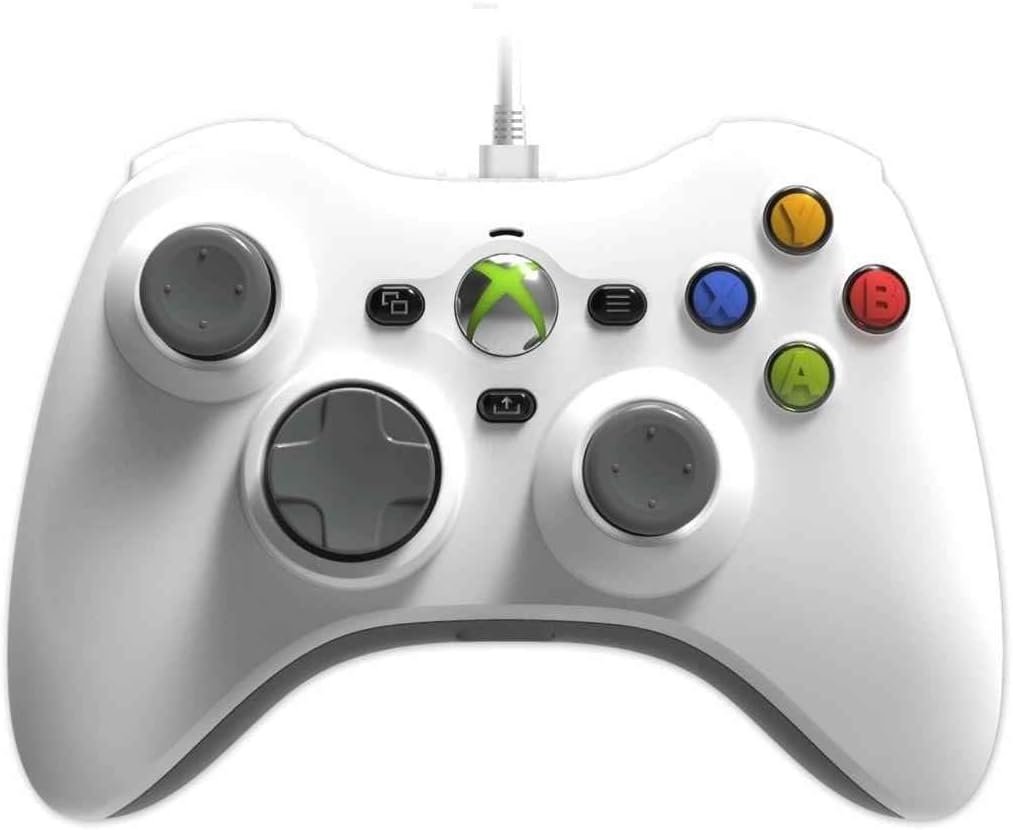 Hyperkin Xenon Wired Controller - White - Officially licensed Xbox 360 Controller replica for use with Xbox Series X|S, Xbox One, Windows 10|11, PC, Video Game Controller, 3.5MM Audio Jack, Impulse