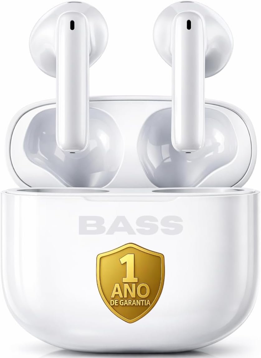Fone De Ouvido Sem Fio, Bluetooth 5.4, Compatível Com Todo Celular, Cancelamento Ruído, Bateria Até 16 Horas de Uso, Microfone Para Chamadas, Controle Touch, Conecta no Notebook - Premium Wave Bass