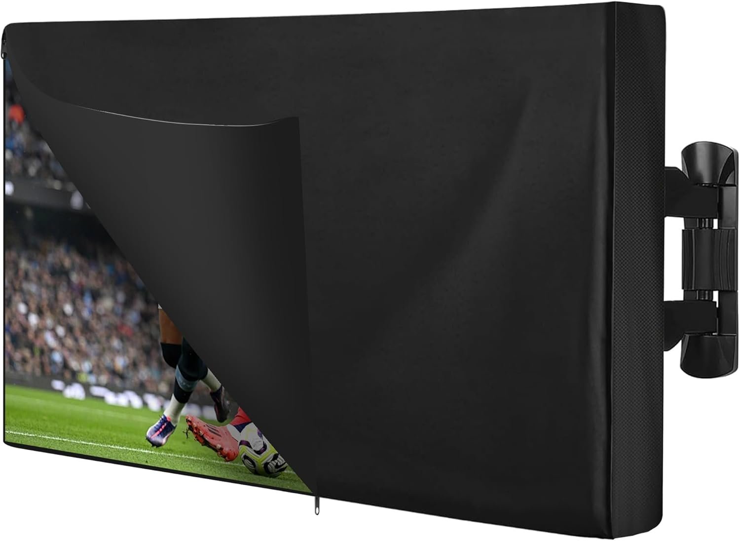 Capa de TV externa 65-70 polegadas, protetor de tela de TV 600D à prova de intempéries com bolso para controle remoto, capa externa de televisão compatível com TVs LED, LCD, OLED