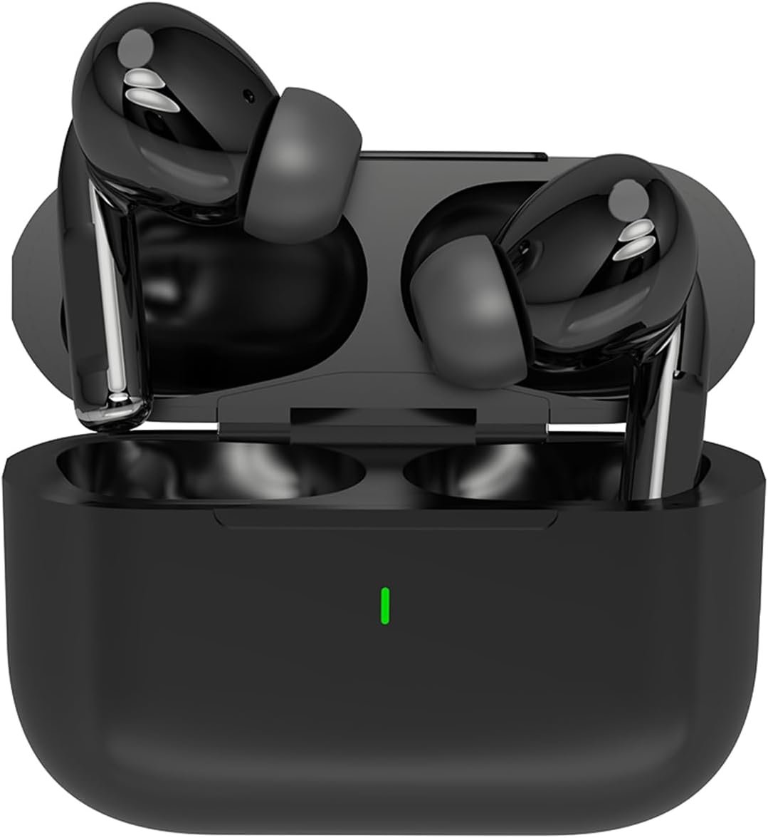Bettdow Fone de Ouvido Bluetooth 5.3 com Cancelamento de ruído por IA, Graves Poderosos, 36H de Reprodução, Carregamento Tipo C, Fone sem fio TWS, para iOS Android (Preto)