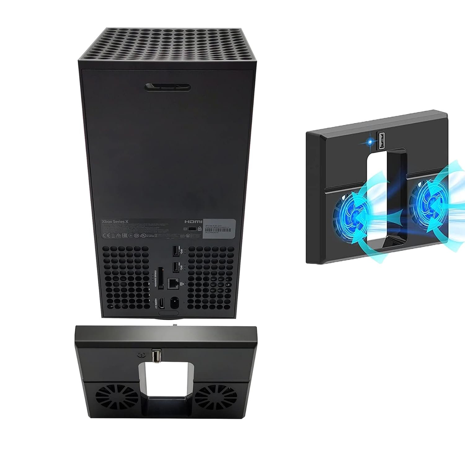 Ventoinha de refrigeração para console compatível com Xbox Series X USB Cooler externo com controle de temperatura turbo sistema de refrigeração para Xbox Series X