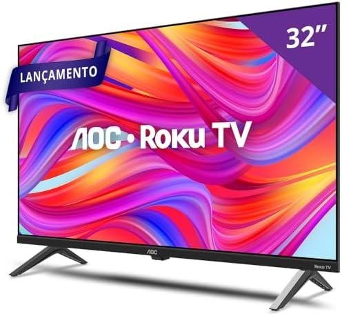 AOC, Smart TV, Roku, 32'' HD, 32S5045/78G, com HDMI, USB, Wi-Fi, Conversor Digital AOC, Smart TV, Roku, 32'' HD, 32S5045/78G, com HDMI, USB, Wi-Fi, Conversor Digital