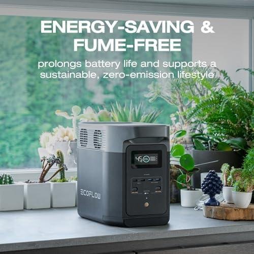         EF ECOFLOW Estação de Energia Portátil DELTA 2, Bateria LFP de 1024 Wh, Carregamento Rápido de 0 a 80% em 50 Min, 6 Tomadas CA de 1800 W (X-Boost 2200 W), Energia de Falta de Energia e RVs(120V US)       