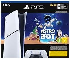         PlayStation Sony, Pack Console PS5 Slim édition Numérique, avec 1 Manette Sans Fil DualSense  jeu Astro Bot (code de téléchargement) - Édition limitée       