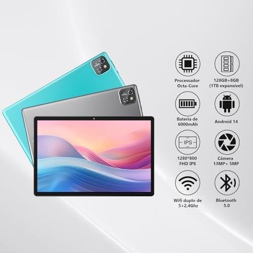         MARVUE Pad M13 Tablet, Android 14, tablet 10,1 polegadas, Com Caixa, 16GB de RAM, tablet 128GB, Expansível até 1TB, Processador Octa-Core, GMS, Wi-Fi,Câmera Frontal de 5MP, Traseira de 12MP(azul)       