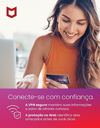         McAfee Total Protection 10  VPN - Antivírus - Programa premiado de proteção contra ameaças digitais multi dispositivo - 10dispositivos - Cartão       
